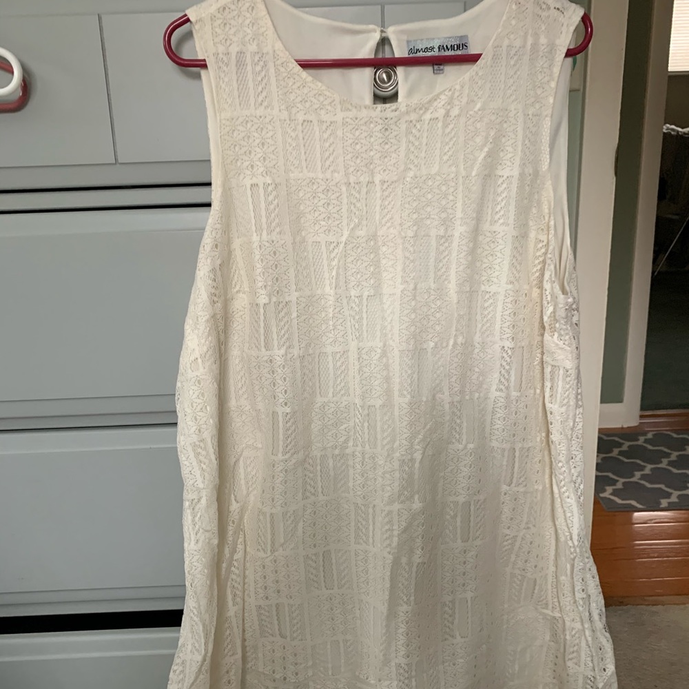 Cream Lace lined skater dress, 2XL